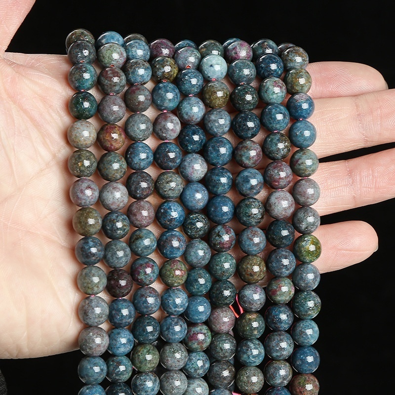 Natural red blue gemstone loose beads suitable for DIY