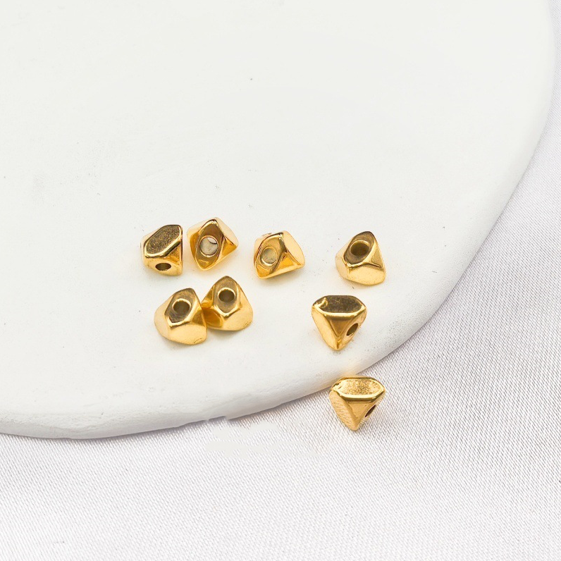 Stainless steel vacuum plating 18K DIY jewelry accessories non-standard spacer beads