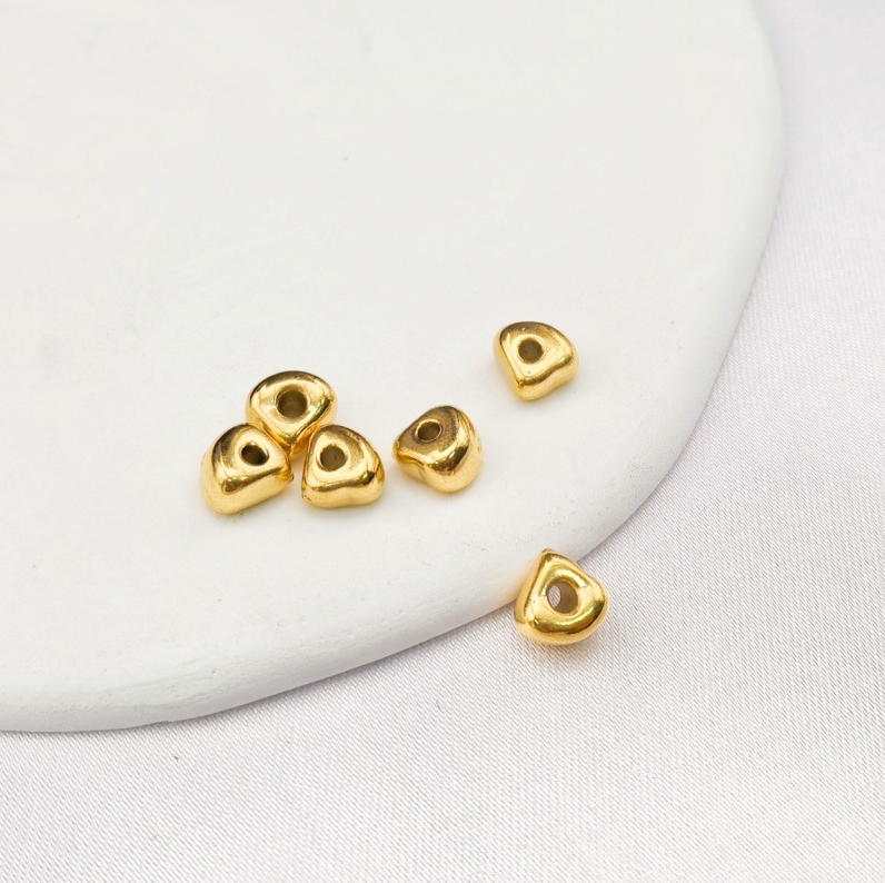 Stainless steel vacuum plating 18K DIY jewelry accessories non-standard spacer beads