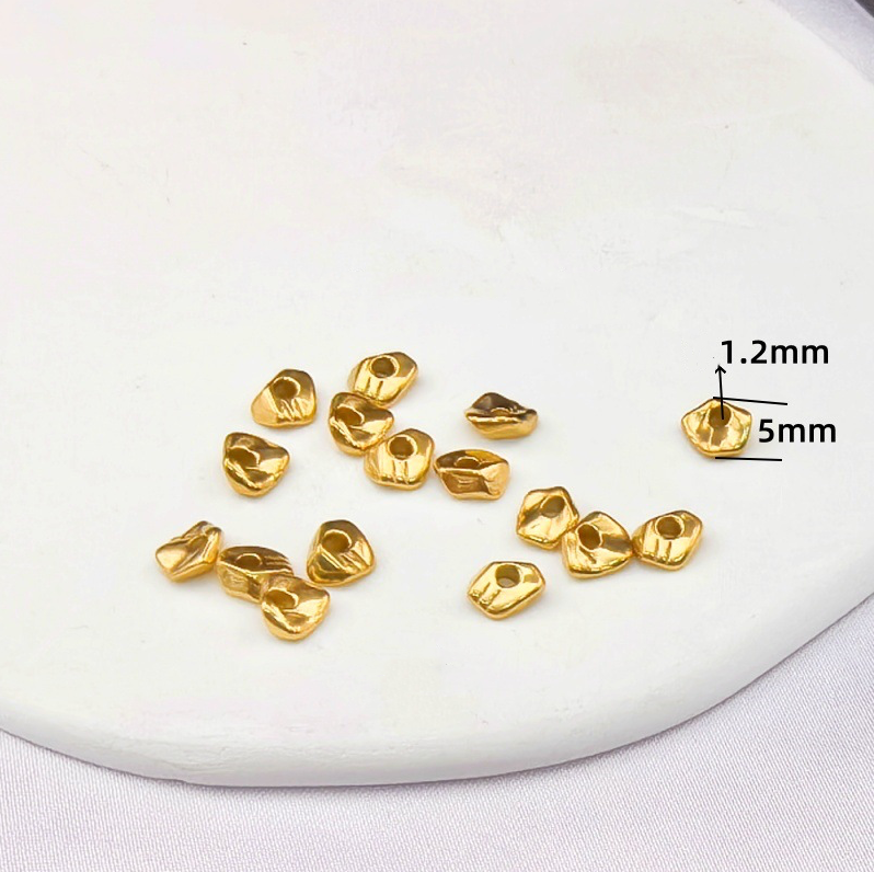 Stainless steel vacuum plating 18K DIY jewelry accessories non-standard spacer beads