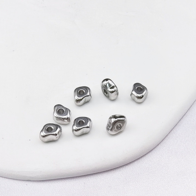 Stainless steel vacuum plating 18K DIY jewelry accessories non-standard spacer beads