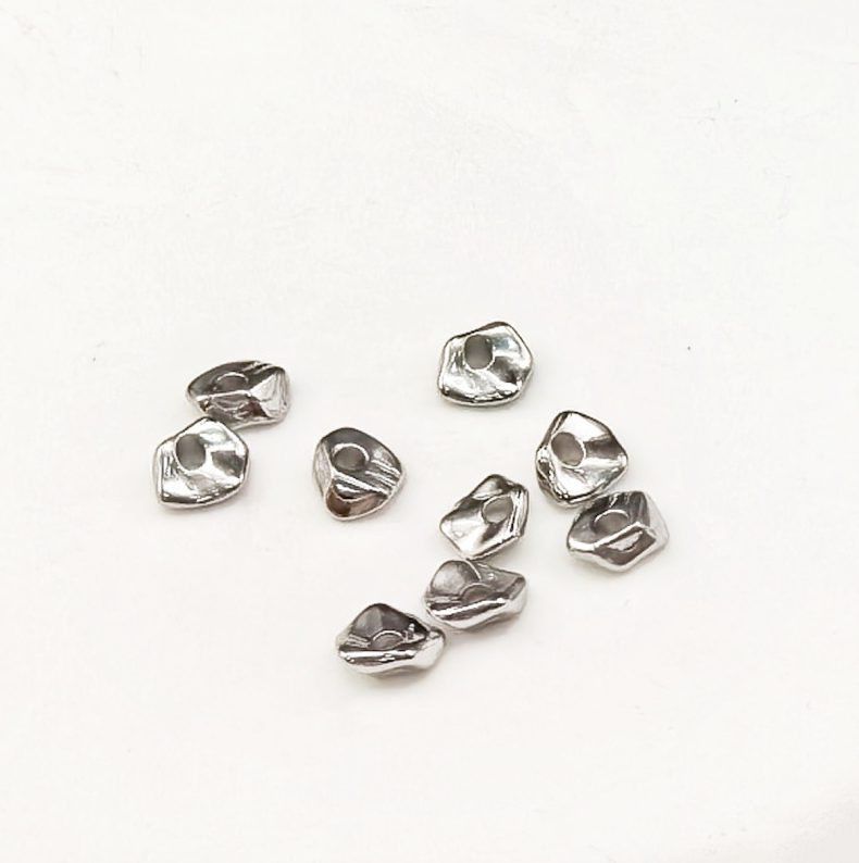Stainless steel vacuum plating 18K DIY jewelry accessories non-standard spacer beads
