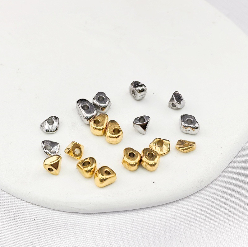 Stainless steel vacuum plating 18K DIY jewelry accessories non-standard spacer beads
