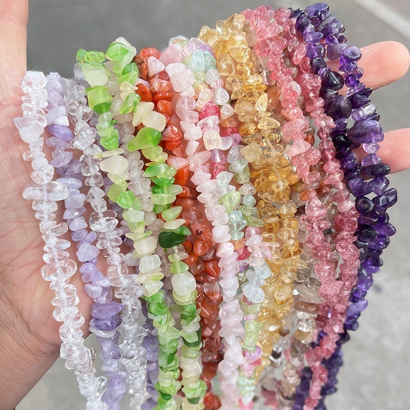 Natural crystal faceted beads suitable for DIY