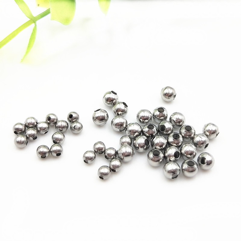 500Pcs/Bag-304 stainless steel hollow beads spacer beads (2-5mm) jewelry beads