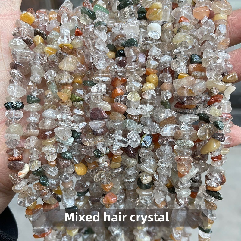 Natural crystal faceted beads suitable for DIY