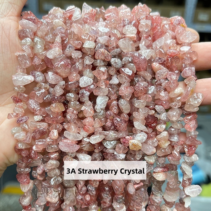 Natural crystal gravel raw stone string suitable for DIY