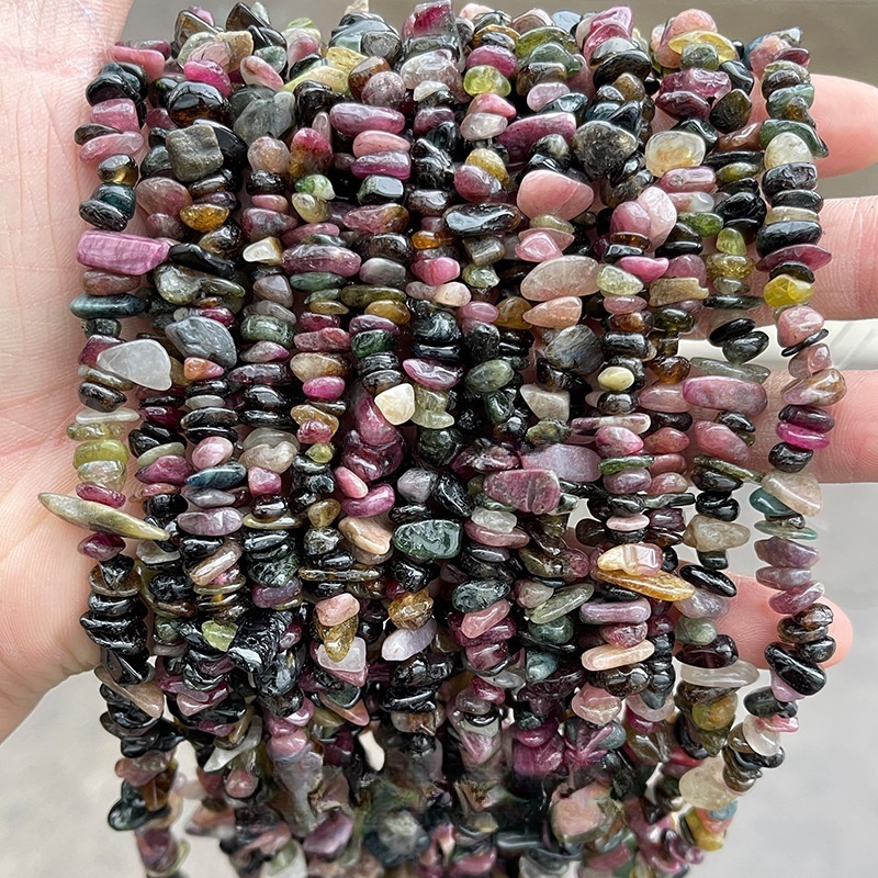 Natural crystal gravel raw stone string suitable for DIY