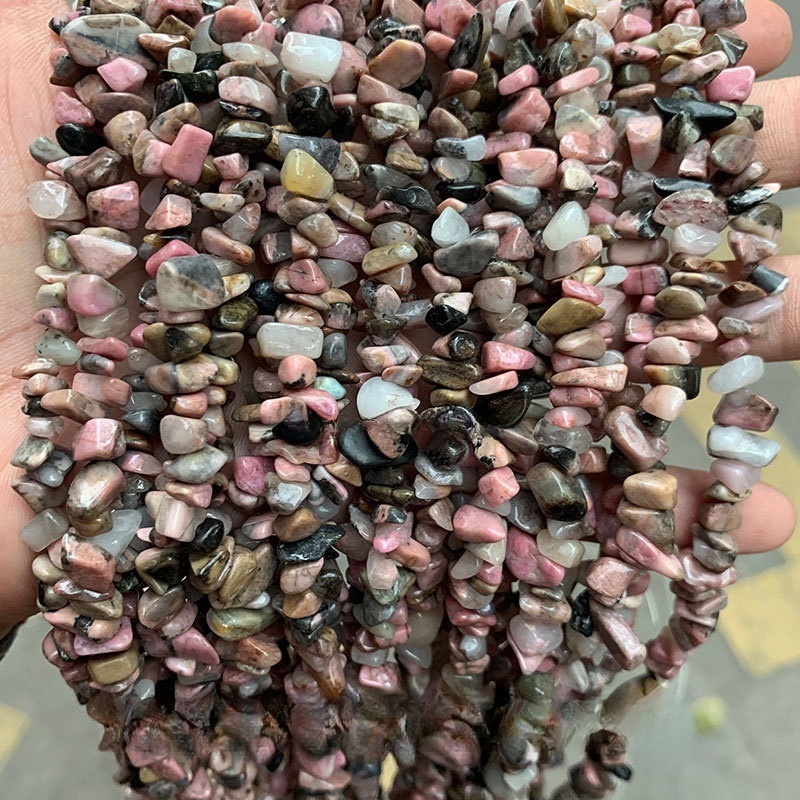 Natural crystal gravel raw stone string suitable for DIY