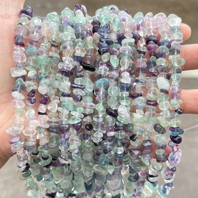 Natural crystal gravel raw stone string suitable for DIY