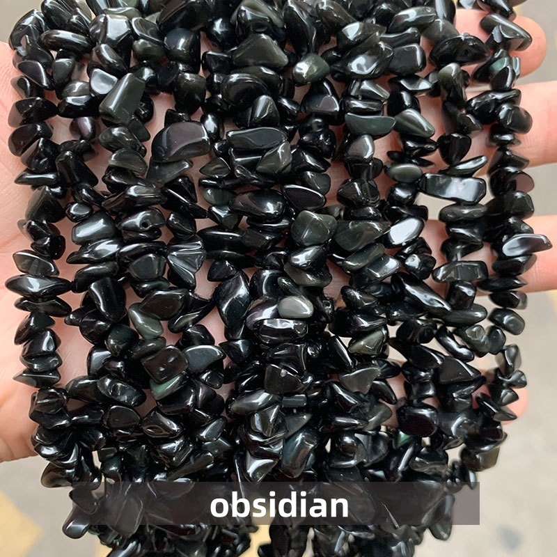 Natural crystal gravel raw stone string suitable for DIY