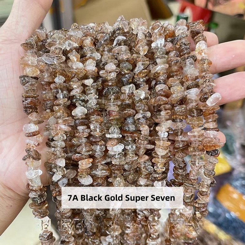 Natural crystal gravel raw stone string suitable for DIY
