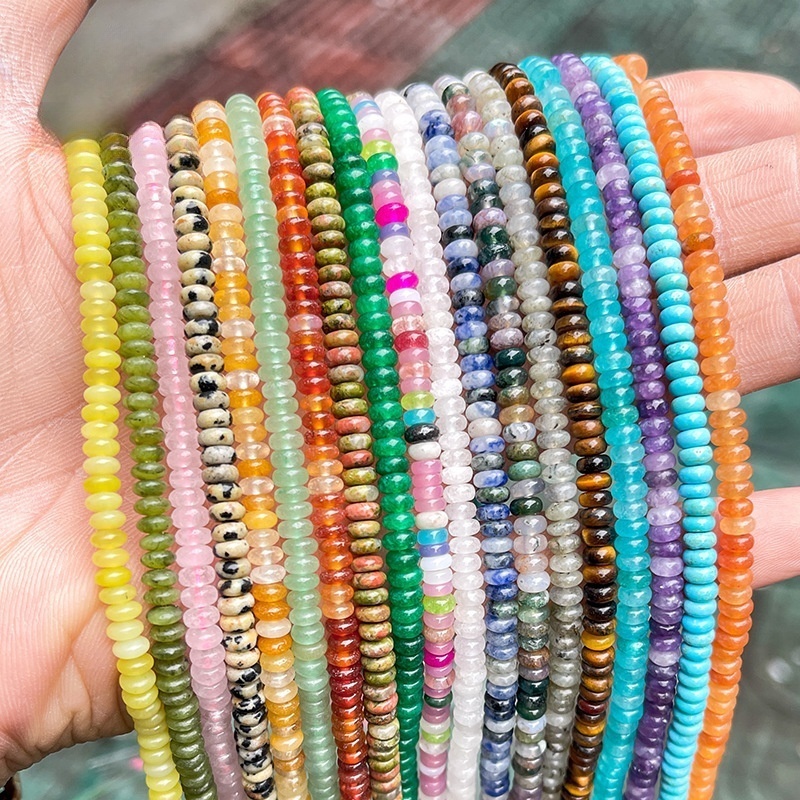 4*2mm natural jade abacus beads suitable for DIY