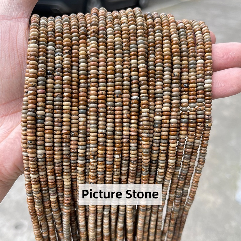 4*2mm natural jade abacus beads suitable for DIY