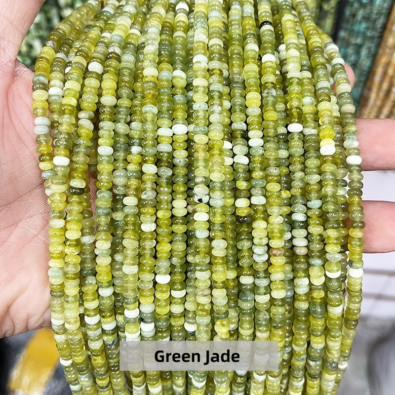 4*2mm natural jade abacus beads suitable for DIY