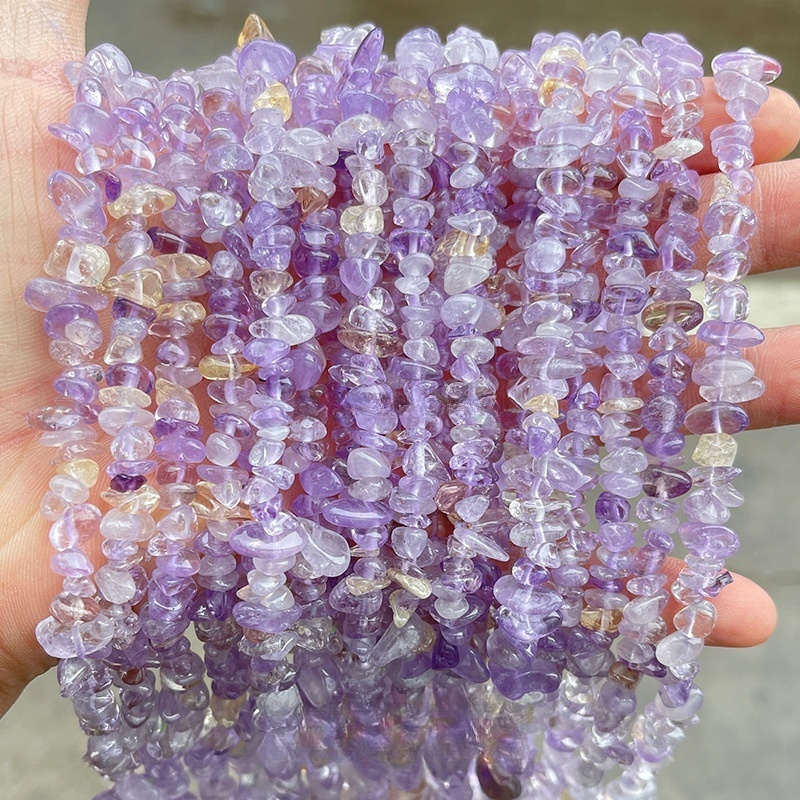 Natural crystal faceted beads suitable for DIY