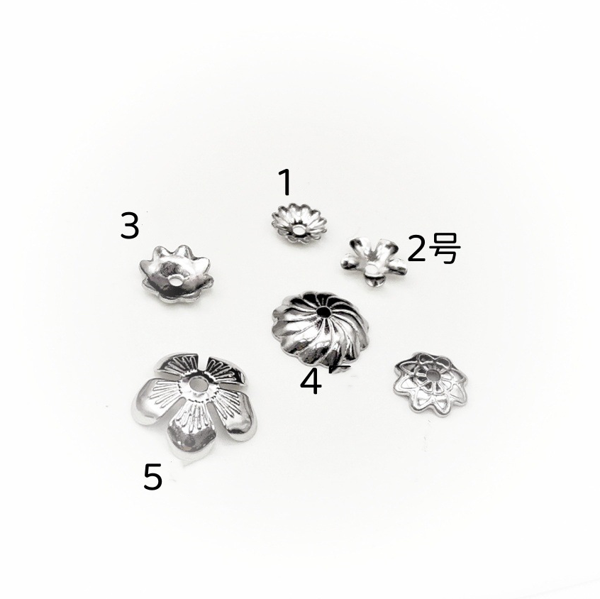 100 Pieces/Bag-stainless steel bead holder bead cap flower holder bead retro petal pearl holder