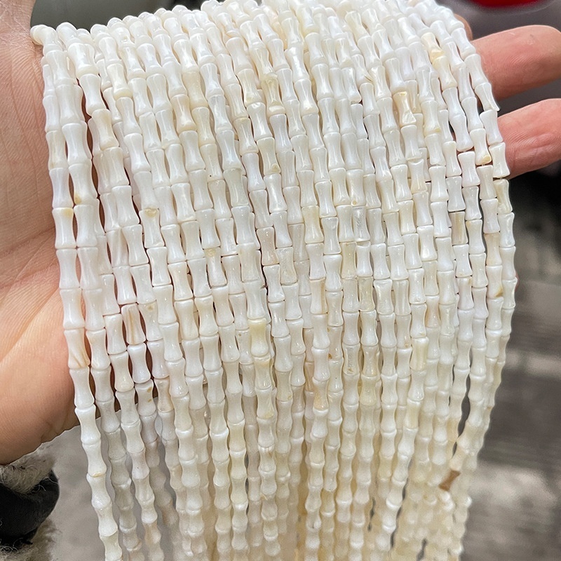 Natural freshwater white shell shaped pearl white mother-of-pearl loose beads