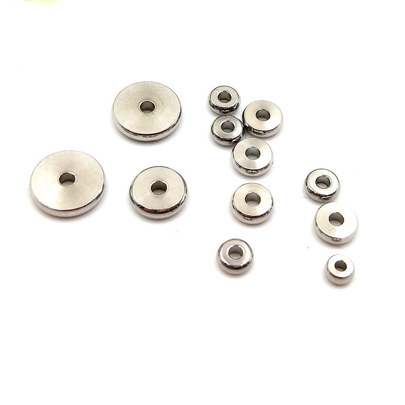 Stainless steel tire rim grinding beads jewelry accessories beads through hole beads (4-10mm)