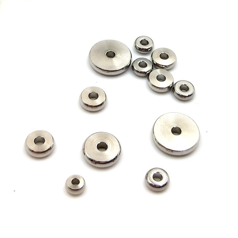 Stainless steel tire rim grinding beads jewelry accessories beads through hole beads (4-10mm)