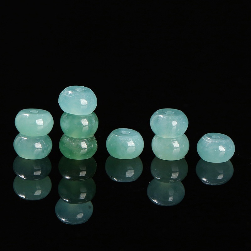 10pcs/bag Natural jade abacus beads ice blue water spacer beads DIY