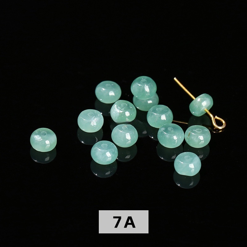 10pcs/bag Natural jade abacus beads ice blue water spacer beads DIY