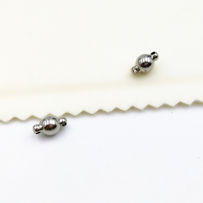 Stainless steel round magnet clasp bracelet necklace clasp DIY jewelry accessories