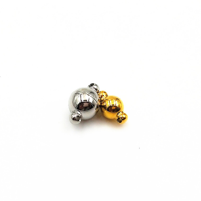 Stainless steel round magnet clasp bracelet necklace clasp DIY jewelry accessories