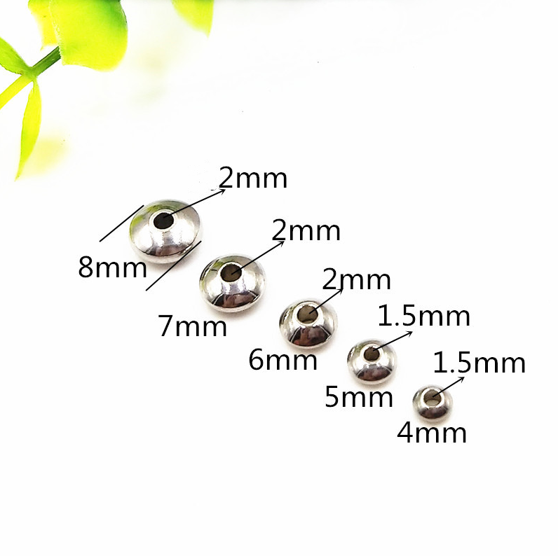 DIY jewelry accessories stainless steel abacus beads