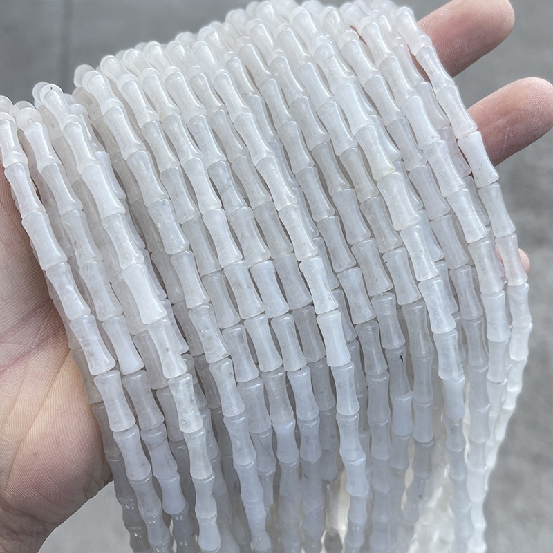 5x12mm natural crystal bamboo tube beads suitable for DIY