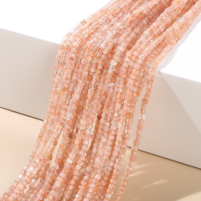 2mm natural crystal cut sugar cube loose beads suitable for DIY