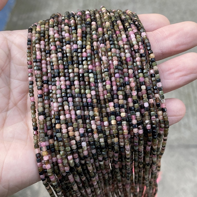 2mm natural crystal cut sugar cube loose beads suitable for DIY