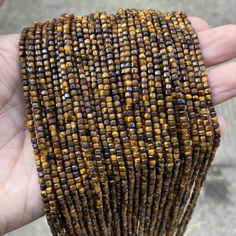 2mm natural crystal cut sugar cube loose beads suitable for DIY