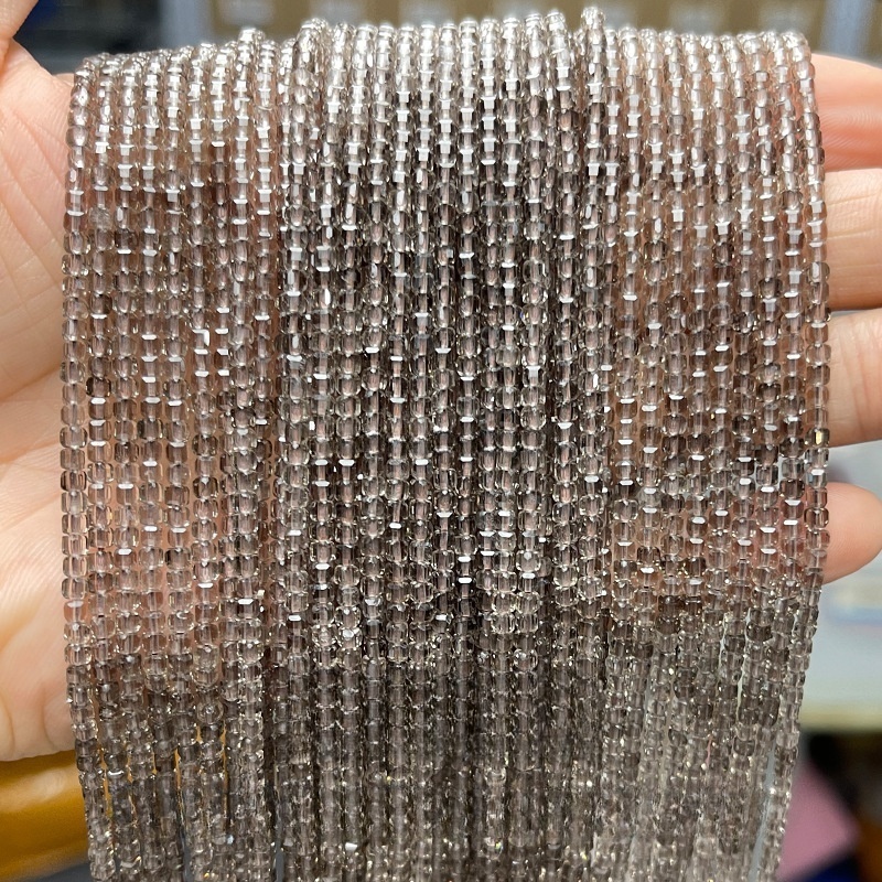 2mm natural crystal cut sugar cube loose beads suitable for DIY