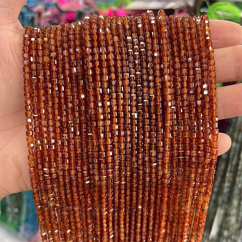 2mm natural crystal cut sugar cube loose beads suitable for DIY