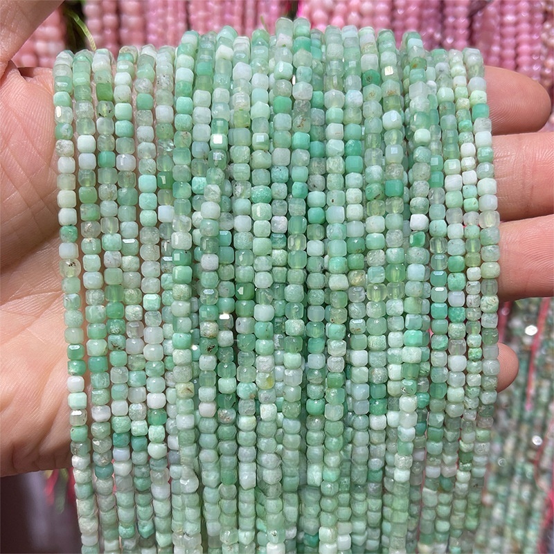 2mm natural crystal cut sugar cube loose beads suitable for DIY