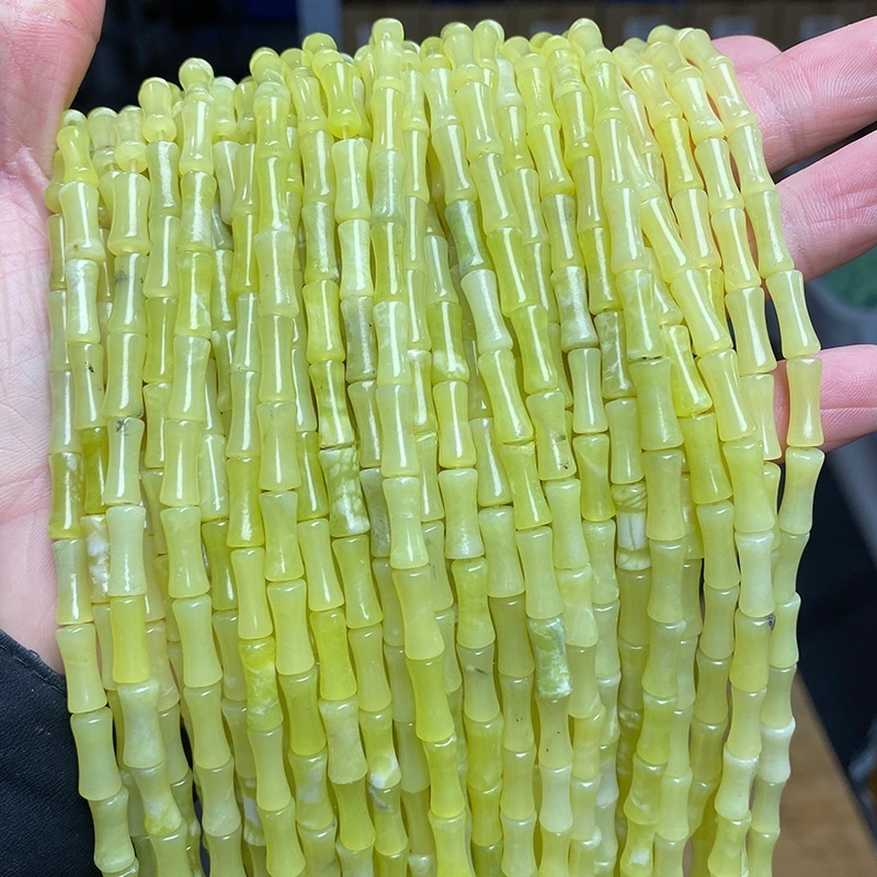 5x12mm natural crystal bamboo tube beads suitable for DIY