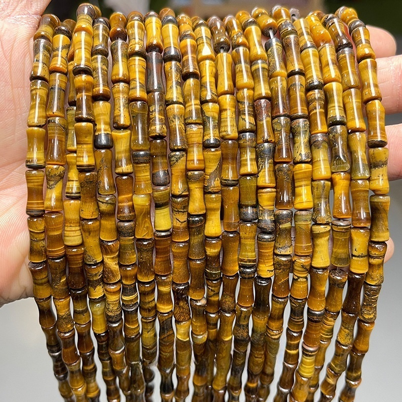 5x12mm natural crystal bamboo tube beads suitable for DIY