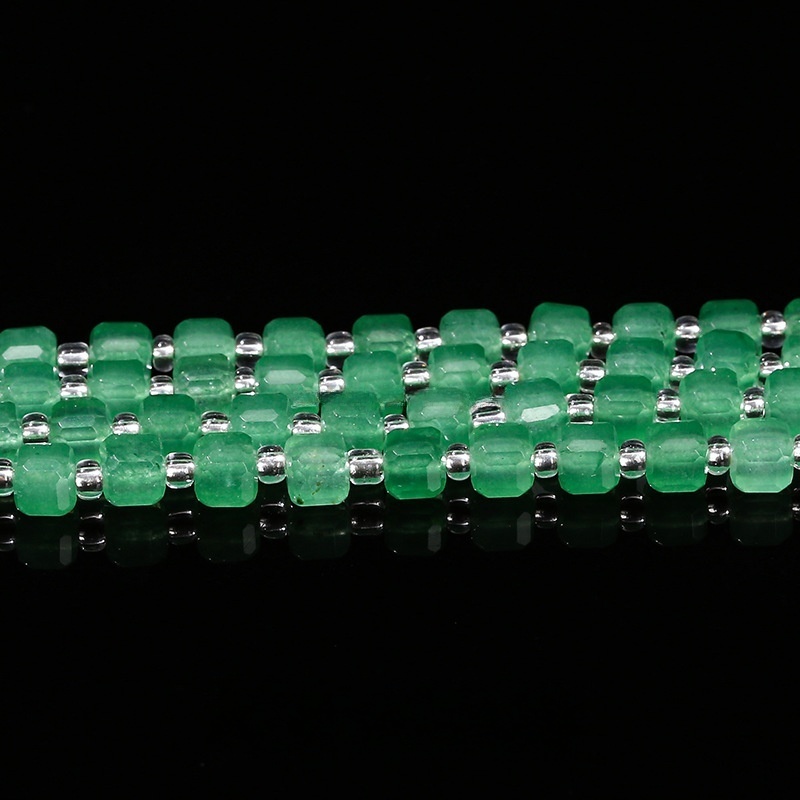 4-5mm Natural crystal agate jade sugar cube loose beads