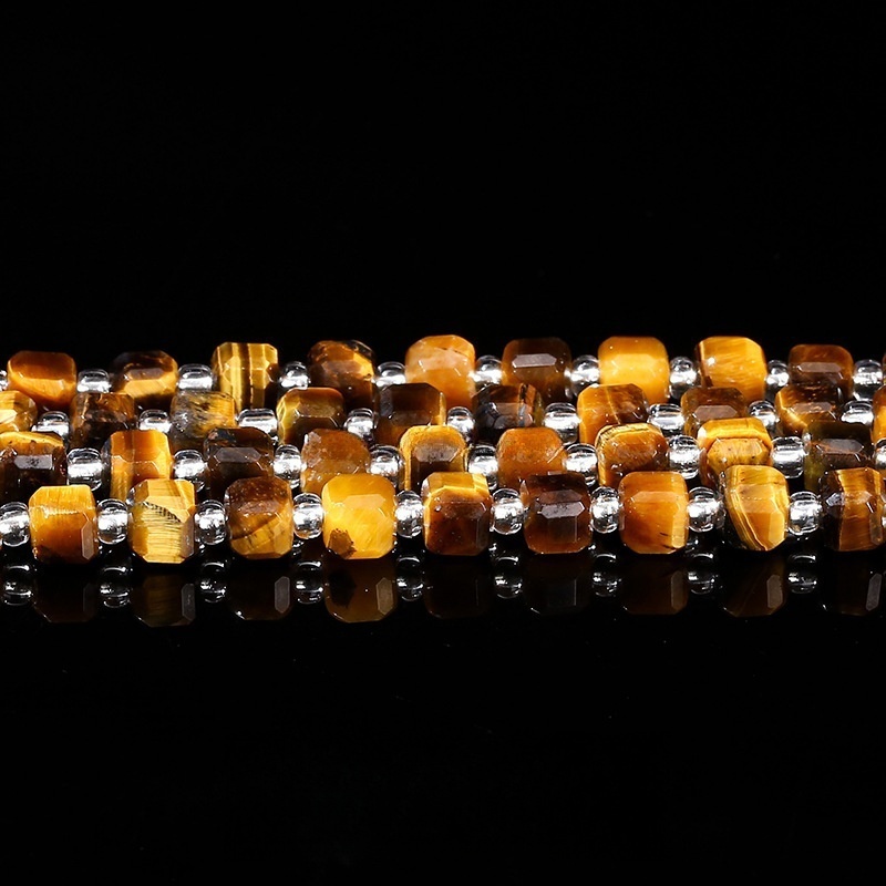 4-5mm Natural crystal agate jade sugar cube loose beads