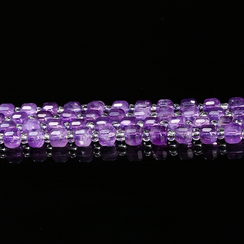 4-5mm Natural crystal agate jade sugar cube loose beads