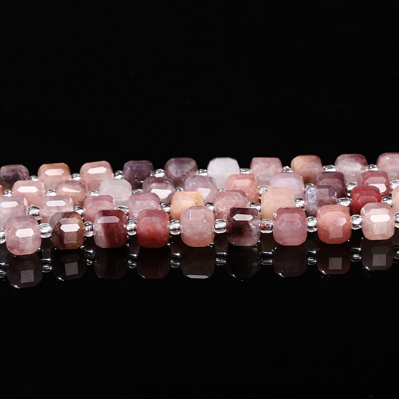 4-5mm Natural crystal agate jade sugar cube loose beads