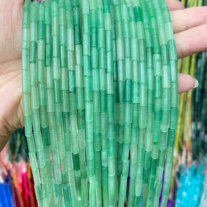 4x13mm crystal agate round tube loose beads suitable for DIY