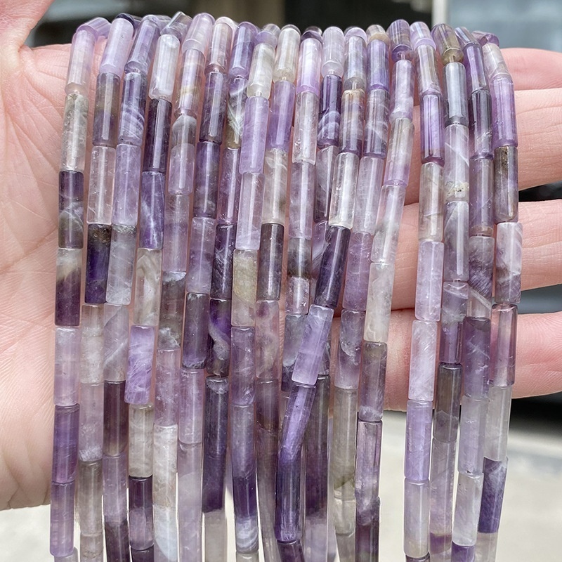 4x13mm crystal agate round tube loose beads suitable for DIY