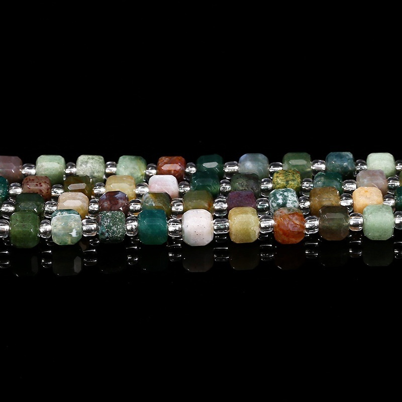4-5mm Natural crystal agate jade sugar cube loose beads