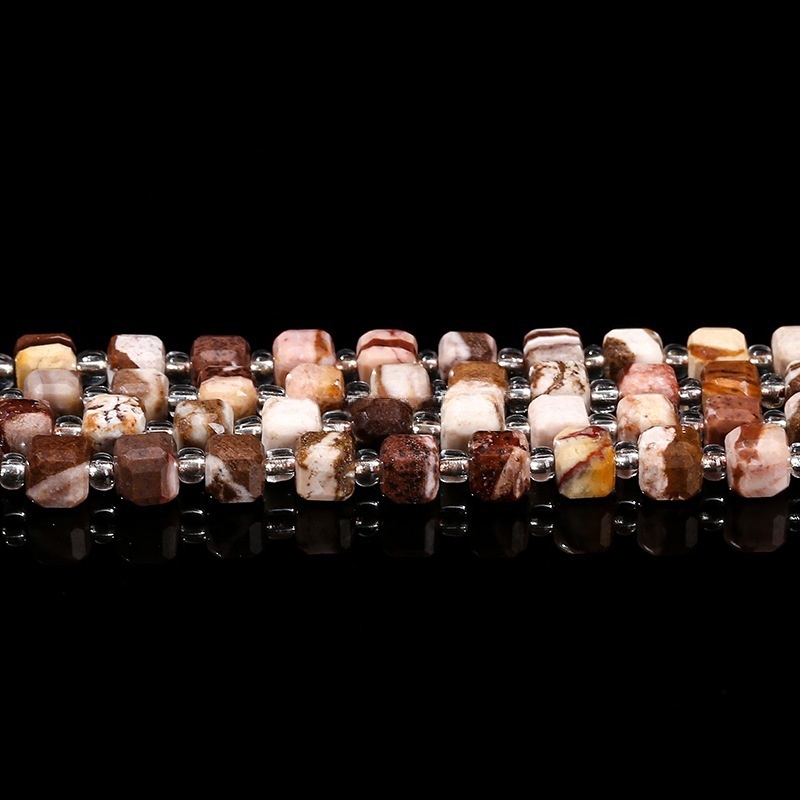 4-5mm Natural crystal agate jade sugar cube loose beads
