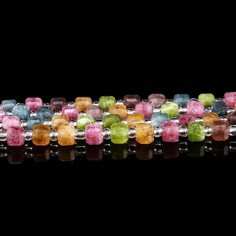 4-5mm Natural crystal agate jade sugar cube loose beads