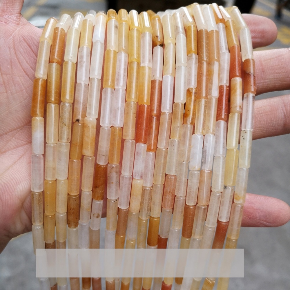 4x13mm crystal agate round tube loose beads suitable for DIY