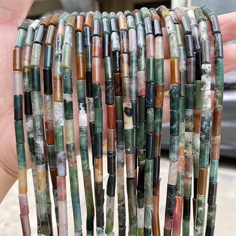4x13mm crystal agate round tube loose beads suitable for DIY
