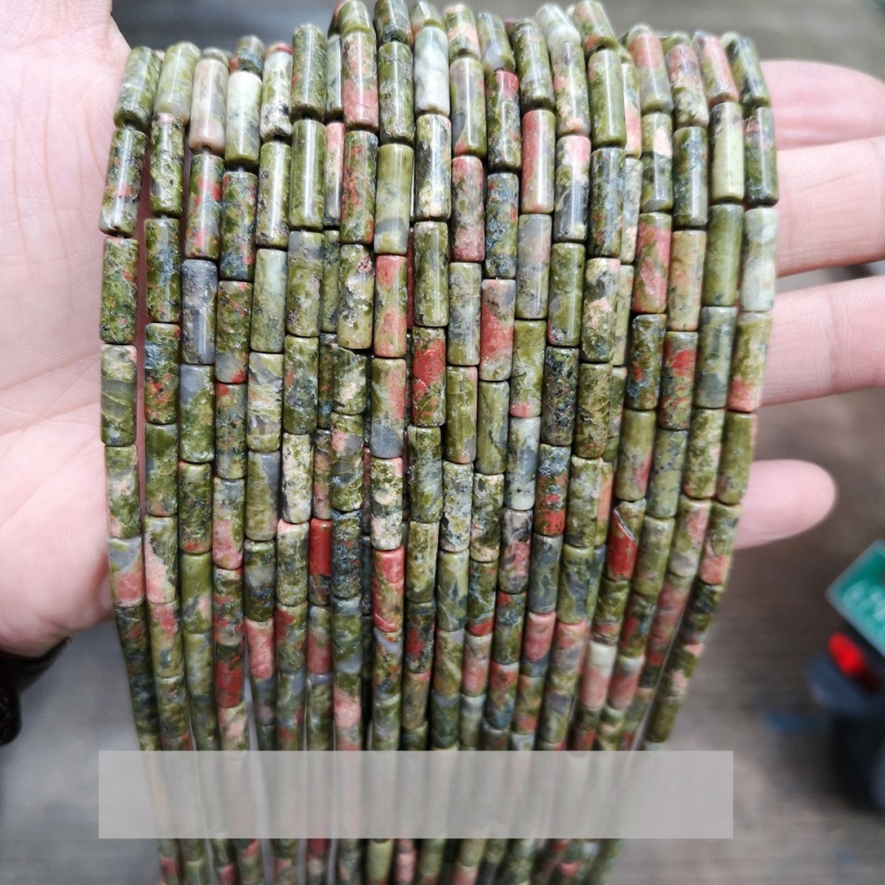 4x13mm crystal agate round tube loose beads suitable for DIY